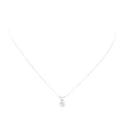 1.18 ctw Diamond Pendant And Chain - 14KT White Gold