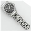 Image 7 : Rolex Mens Stainless Steel Black Diamond 36MM Datejust Wristwatch With Rolex Box