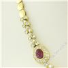 Image 3 : 18kt Yellow Gold 14.49 ctw Ruby and Diamond Collar Statement Necklace