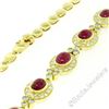 Image 4 : 18kt Yellow Gold 14.49 ctw Ruby and Diamond Collar Statement Necklace