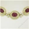 Image 5 : 18kt Yellow Gold 14.49 ctw Ruby and Diamond Collar Statement Necklace