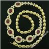 Image 8 : 18kt Yellow Gold 14.49 ctw Ruby and Diamond Collar Statement Necklace