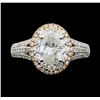 Image 2 : 1.54 ctw Diamond Ring - 18KT White And Yellow Gold