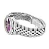 Image 5 : Rolex Mens Stainless Steel Diamond Lugs Purple Diamond & Ruby Datejust Wristwatc