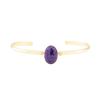 Image 2 : 3.00 ctw Sugilite Cuff Bracelet - 14KT Yellow Gold
