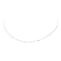 0.36 ctw Diamond Necklace - 14KT Rose Gold