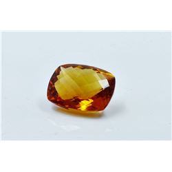 6.46ct Emerald Shape mandarin Citrine