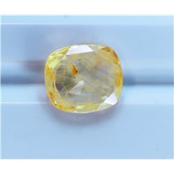 3.85ct Cushion Cut No Heat Natural Ceylon Yellow Sapphire