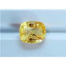 3.78ct Cushion Cut Natural Ceylon Yellow Sapphire