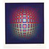 Image 1 : Victor Vasarely- Original Serigraph "Blue Composition"