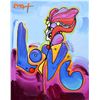 Image 2 : Peter Max- Original Mixed Media Acrylic Painting on Canvas "Love"
