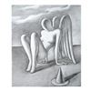 Image 1 : Mark Kostabi "Poised" Hand Signed Original Artwork with COA.
