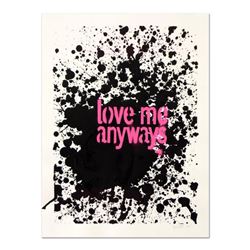 Padhia Avocado, "Love Me Anyways" Hand Painted Unique Variation Silkscreen, Numbered 8/12 and Hand S