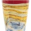 Image 2 : "Large Ruby Strata Cone" Hand Blown Glass Vase Sculpture, Hand Signed by GartnerBlade Glass.