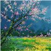 Image 2 : Thomas Leung, "Spring Field" Original Oil Painting on Canvas Board, Hand Signed with Certificate of 