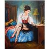 Image 2 : Taras Sidan- Original Giclee on Canvas "Mademoiselle"