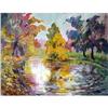 Image 1 : "Autumn pond" oil in impressionism style. #893792