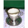 Image 1 : Demitasse Cups 12 Sterling with Lenox Inserts  #893878