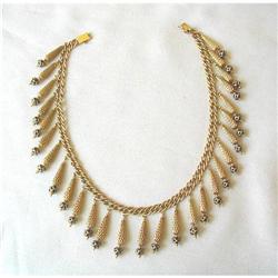VINTAGE 14K Y GOLD FRINGE CHOKER  with 280 #894040