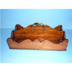 Mahogany cutlery box with brass handle #894045
