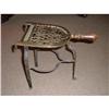 Image 1 : 18th c brass and iron trivet with wooden handle #894049