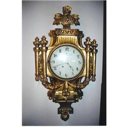 clock, wooden guilded, Swedish  #894219