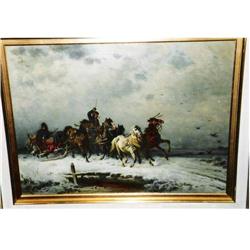 oil painting 19thc winter #894223