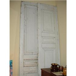 Pair of French antique oak paneled doors #894227