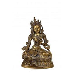 19C Chinese Tibetan Bronze Seated Buddha #894263