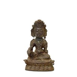 17C Chinese Gilt Bronze Buddha Quan Yin #894278