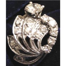 Estate Art Deco Diamond Ring white gold 14kt #894319