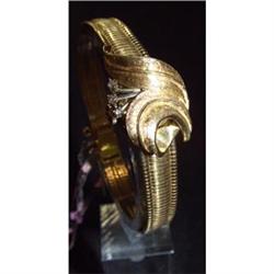 Estate Retro Gold Covered diamond ladies watch #894321