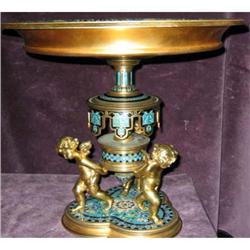  Antique Champleve Tazza #907034