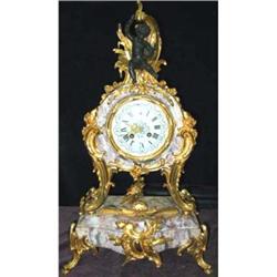 French marble and bronze 19th c. clock #907037