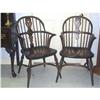 Image 1 : Set of eight solid oak windsor arm chairs #907097
