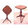 Image 1 : Curly Maple Tilt-Top Stand American Federal 19C #907240