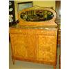 Image 1 : C1900 Curly Burled Elm Sideboard #907378