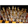 Image 1 : Sterling Silver Napoleonic War Chess Set Gold #907462