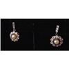 Image 1 : Pair of Edwardian Diamond and Pearl Earrings #907635