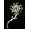 Image 1 : DIAMOND, EMERALD AND TOPAZ PIN #907731