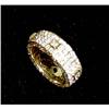 Image 1 : 18K Gold Band with Diamonds #907787