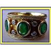 Image 1 : 18K GOLD EMERALD DIAMOND RING #907806