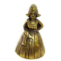 Antique English Figural Brass Bell - Peerage #917278