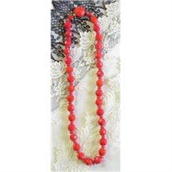 1940's Faceted Glass Red Beads #917295