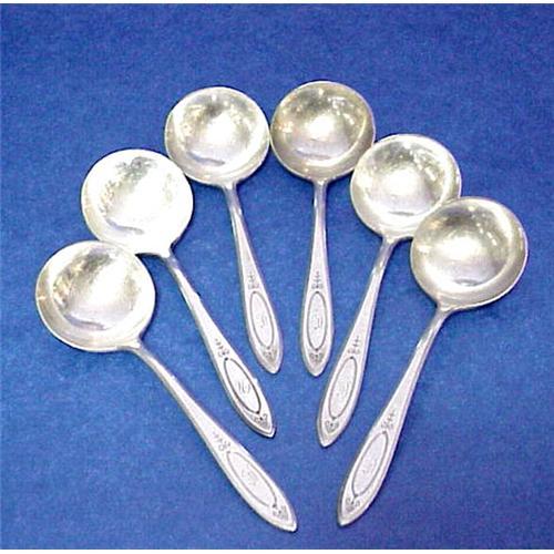 6 Consomme Spoons "ADAM" 917386
