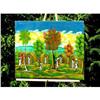 Image 1 : ORIG OIL PAINTING HAITI LANDSCAPE WITH CABINS #917922