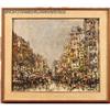Image 1 : Framed Paris Street Scene, Impressionist, Oil #923843