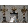 Image 1 : Ornate French Marble/Bronze 3-piece Clock & #924000