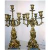 Image 1 : Candelabras (pair) with dolphins, 19" in dore #924063