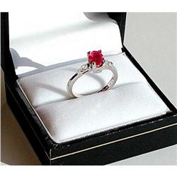 RUBY  1.25 CARATS  * Diamond Ring #924336